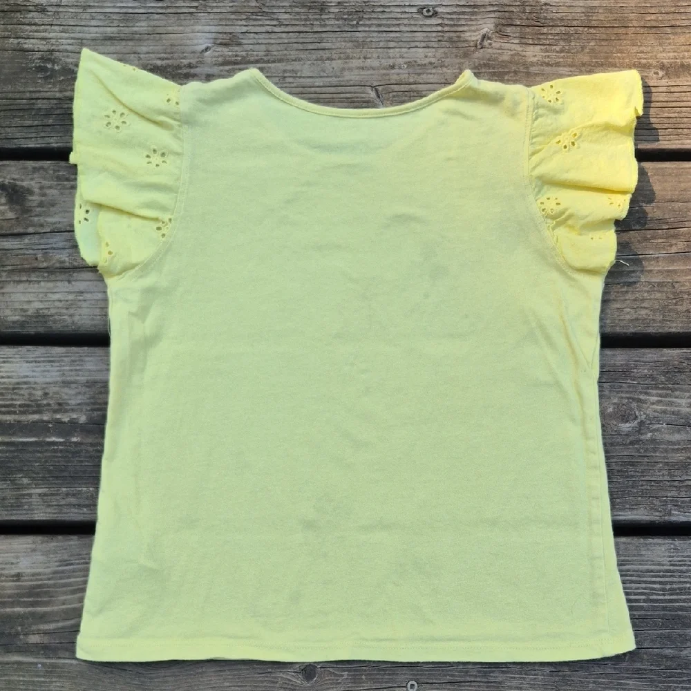 Yellow Ruffled Sleeve Top - Picture 8 of 11